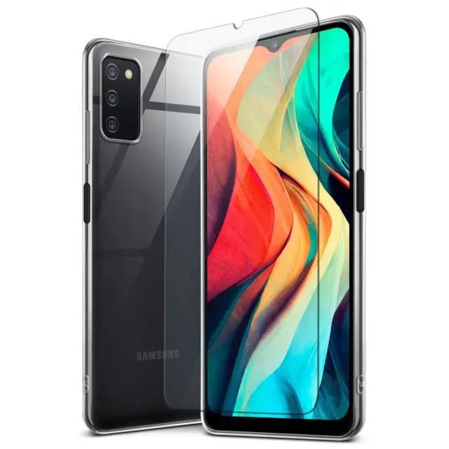 Étui de Portable pour Samsung Galaxy A03s Silicone Protection Bumper Avec Film