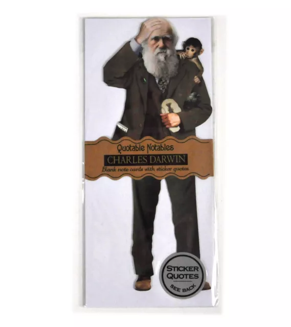 Charles Darwin Quotable Notable – Cut Out Greeting Card Figure w/Quote Stickers