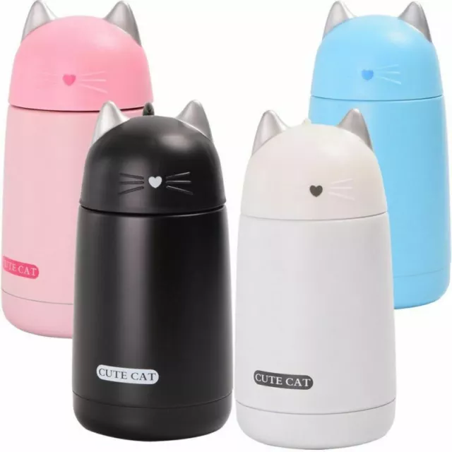 LOLITA GIRLS CUTE Cat Insulated Thermos Bottle Stainless Steel Vacuum Cup  330ml £16.79 - PicClick UK