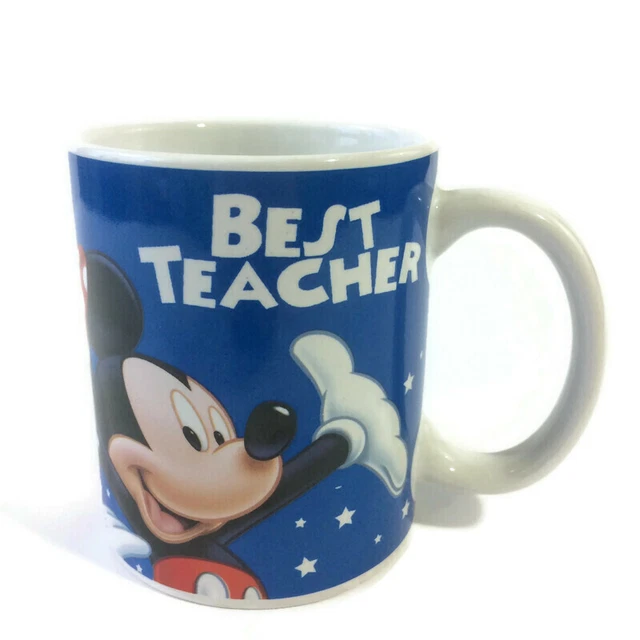 DISNEY MICKEY MOUSE And Friends Best Teacher Coffee Cup Mug 4" Gift