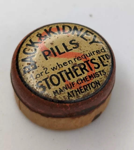 Antique Stotherts Ltd Atherton Back & Kidney Pills Late 19th Century Advertising