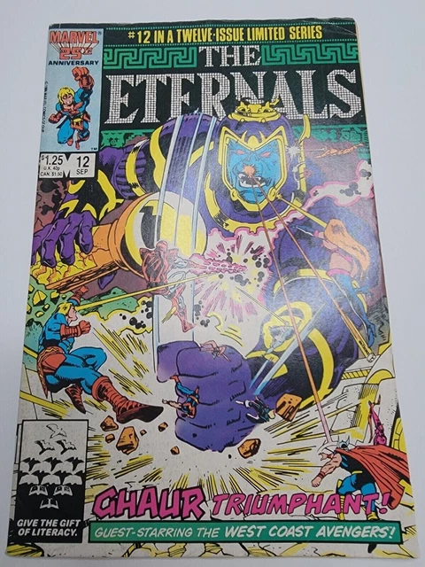 The Eternals #12 September 1986 Marvel Comics Boarded Comic Book
