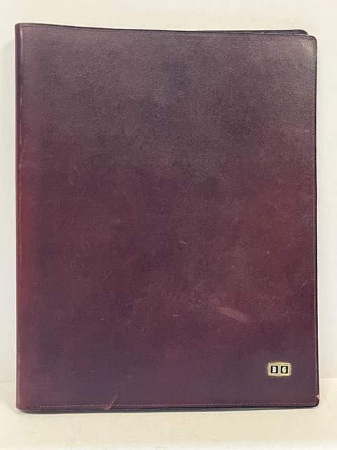 Vintage Leather Portfolio Folder Glove Cowhide Leather Monogrammed “BG”