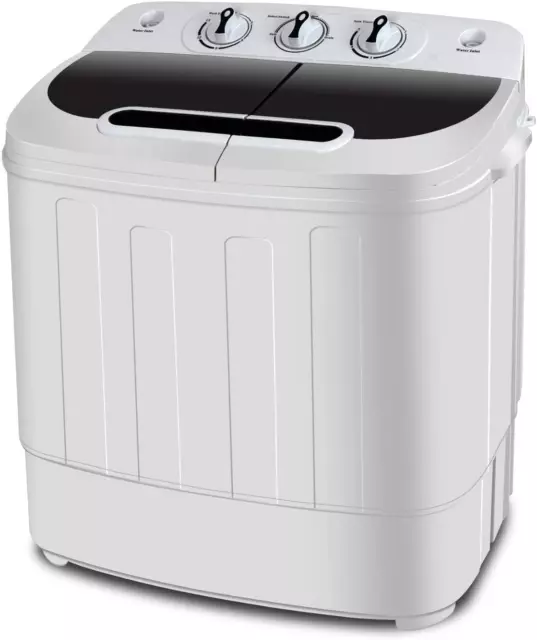 Compact Mini Twin Tub Washing Machine 13Lbs Portable Washer and Dryer Laundry RV
