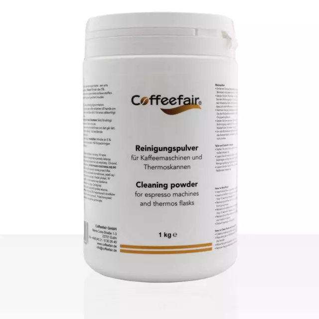 Coffeefair Reinigungspulver 1kg Reiniger für Kaffeemaschinen & Kaffeekannen