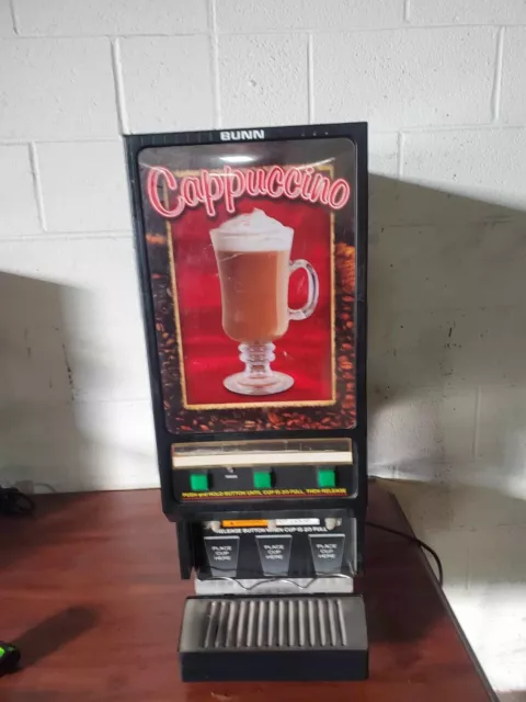 Bunn Fresh Mix Cappuccino Espresso Machine Cafe Latte Dispenser with 3 Hoppers
