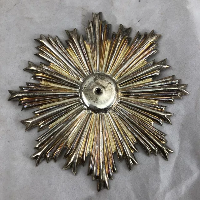 Raggiera per Santo halo Arte Sacra Jesus ottone bagno argento 10 cm Cesellato
