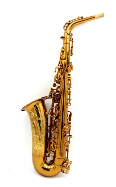 Eastern music dark gold lacquered alto saxophone Mark VI type high grade PC case 2