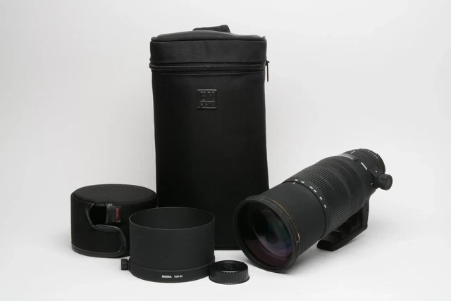 Sigma 120-300mm F2.8D APO DG HSM EX Telephoto zoom lens Nikon AF, case, hood+