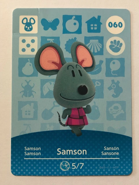 CARTE AMIIBO ANIMAL Crossing Samson 060 EUR 1,00 - PicClick FR CARTE AMIIBO ANIMAL Crossing Samson 060 EUR 1,00 - PicClick FR