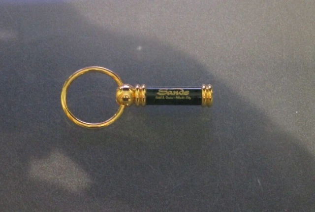 Vintage Keychain SANDS Key Fob Ring Atlantic City Hotel Casino Country Club