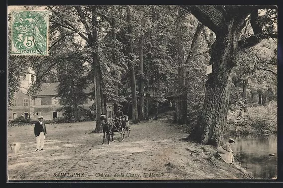 CPA Saint-Prix, Château de la Chasse, Le Manoir 1907