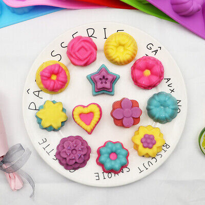 12 moldes para pastel de silicona en forma de flor para decoración de chocolate jalea caramelo hornear M.CJ