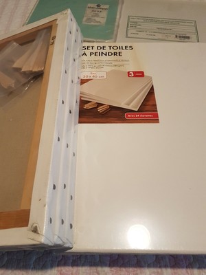 CBS Mancola MA-CB38 Lot de 24 toiles vierges pour peinture à l'huile acrylique 100 % 