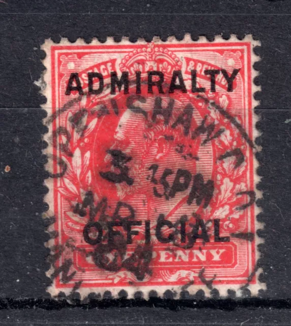 GB = E7 era. 1d ADMIRALTY OFFICIAL. SGO108. Used in MANCHESTER in 1904. (7795)
