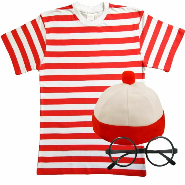 Kids Wheres Wally World Book Day Fancy Dress Childrens Costume Boys Girls Outfit