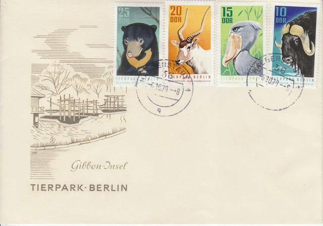 DDR MiNr.: 1617 / 1620  FDC Tierpark Berlin