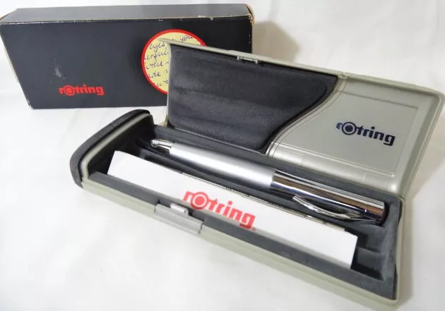 BRAND NEW! Vintage Rotring Data Initial Roller Ball Silver 48681 Writing Pen