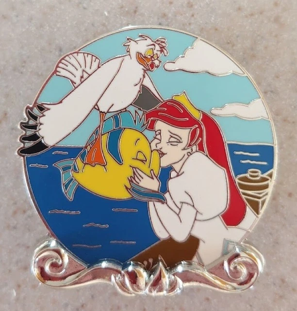 DISNEY ARIEL FLOUNDER Scuttle D23 Little Mermaid 30th Anniversary Pin