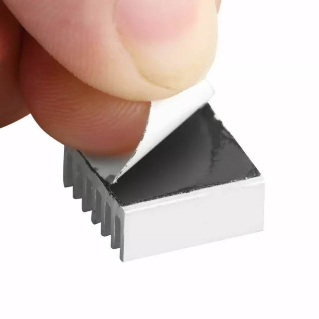 Convenient Small Aluminum Heat Sink Cooling Kit with Adhesive 14x14x6mm