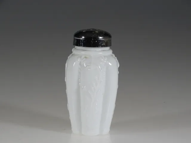 EAPG Northwood Glass Works Milk Glass Paneled Sprig Salt Shaker c.1895