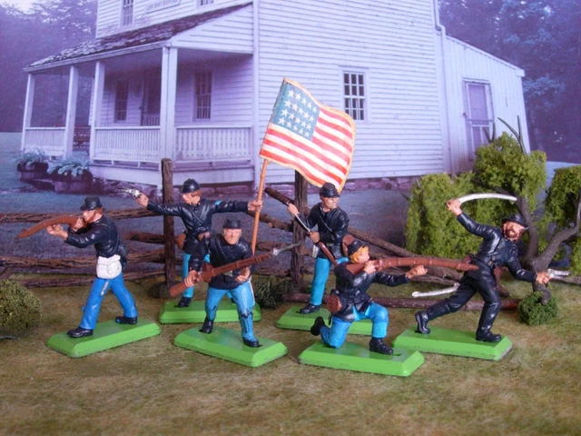 ACW Civil war Britains Union Deetail vintage rare Union 6pc set Mint fits Conte ACW Civil war Britains Union Deetail vintage rare Union 6pc set Mint fits Conte