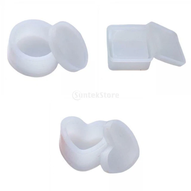 3 Pieces Jewelry Box Molds Creative Home Decoration DIY Art Making Resin Box