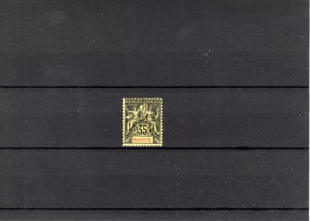 Timbre Mayotte France Colonie 1900 N°18 Neuf* Mh