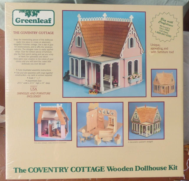 VINTAGE GREENLEAF DOLLHOUSE Kit The Coventry Cottage 1986 Unopened