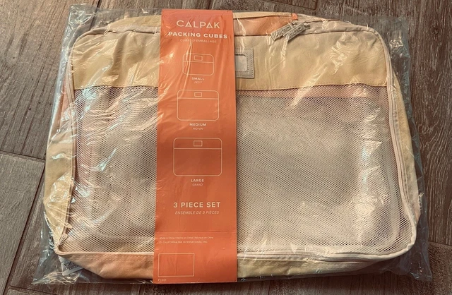 3 CALPAK SORBET Packing Cubes Breathable Zippered Small Medium