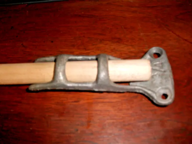 Old Flag Bracket 3/4” Pole Dull Silver Finish Cast Iron Vintage w/hardware 5"oal