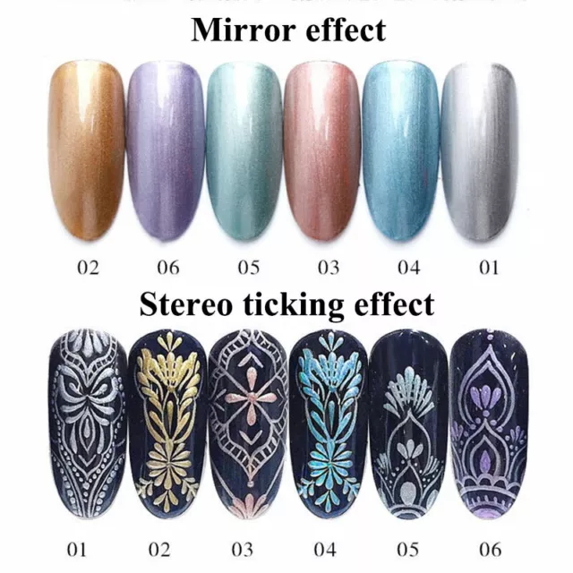 Vernis À Ongles En Gel Métallique Vernis Miroir Peinture Laque Dessin R