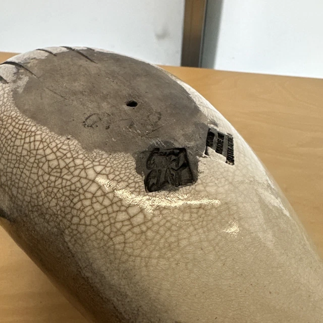 Verrückter Ton Buckelwal 13" Raku Keramikfigur von Gerhard de Beer S. Africa 7