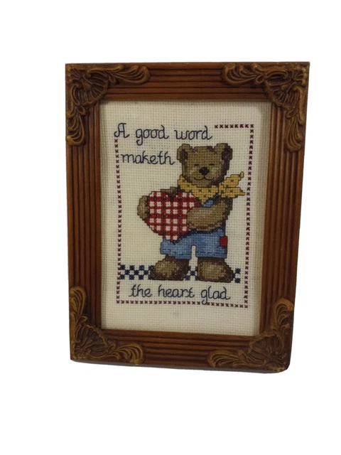 Jeremiah Junction Completed In Frame 5X7 Christian Themed Needlepoint. Read