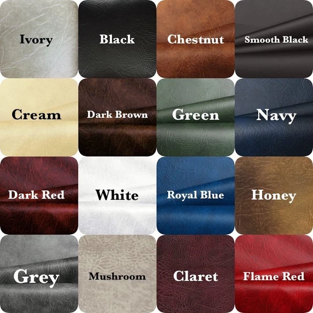LUXURY FAUX LEATHER Fire Retardant Upholstery Fabric Width140 £15.99