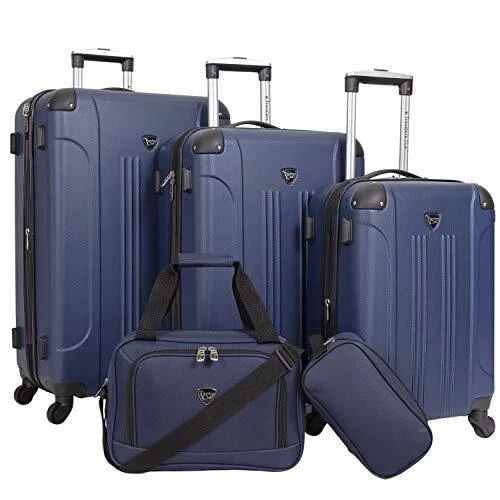 Travelers Club Sky+ Luggage Set Navy Blue 3 Piece Set