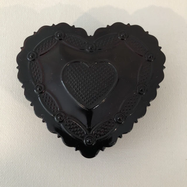 Avon Collection 1876 Cape Cod Ruby Red Glass Covered Heart Trinket Box