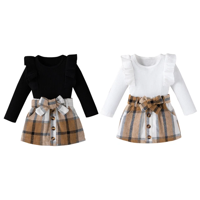 Baby Girl Long Sleeve Vertical Striped Top Bowknot Bowknot Toddler Casual Outfit