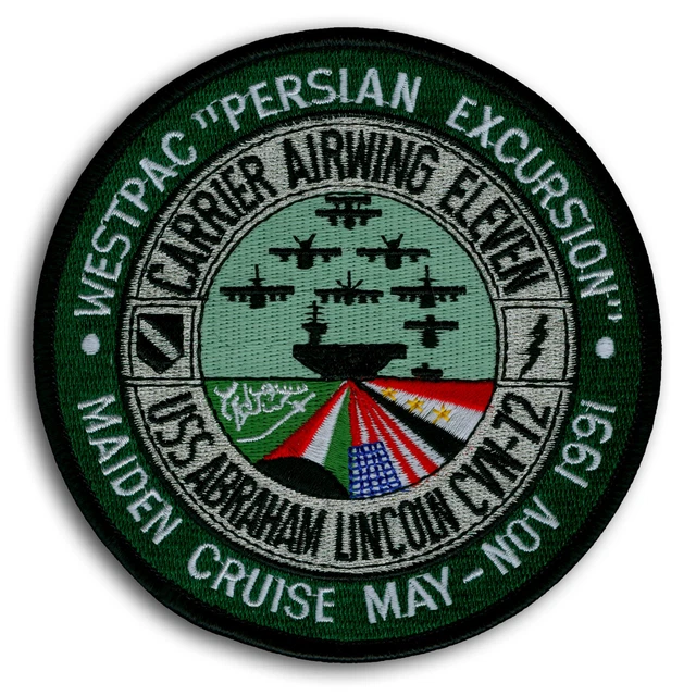 Adesivo USS Abraham Lincoln CVN-72 – Emblema US Navy – 10x10 Cm – Vinile Impermeabile Per Auto E Superfici Lisce