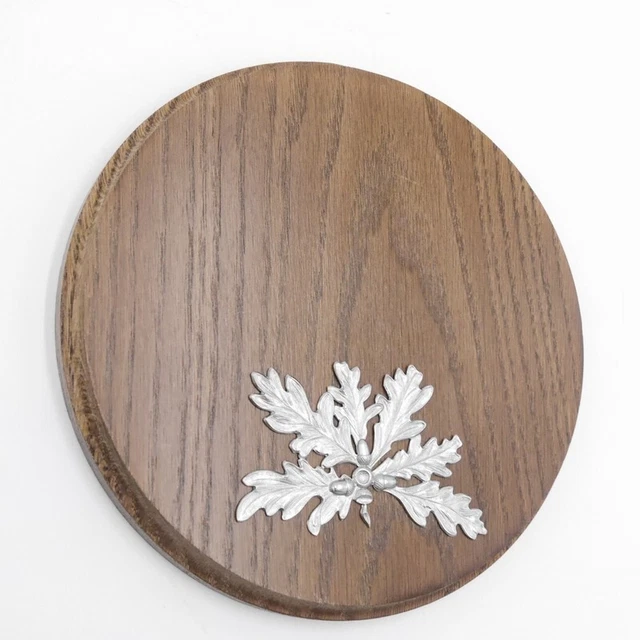 Placa de Jabalí Tablero Keiler Redondo Braun Af 17cm Hoja Roble Portada 6 3