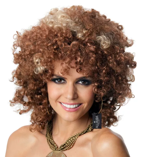 Foxy Babe 70's Brown Disco Afro Wig - by Allaura