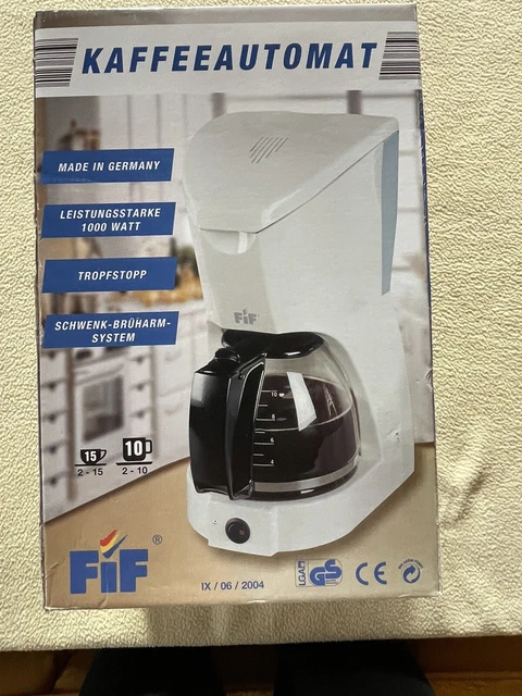 Kaffeemaschine FiF, 1000 Watt, 10-15 Tassen, weiß unbenutzt original verpackt