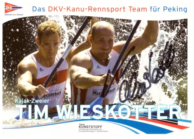 Tim Wieskötter Kanusport (1.OS 2004) Autogrammkarte (09.23)