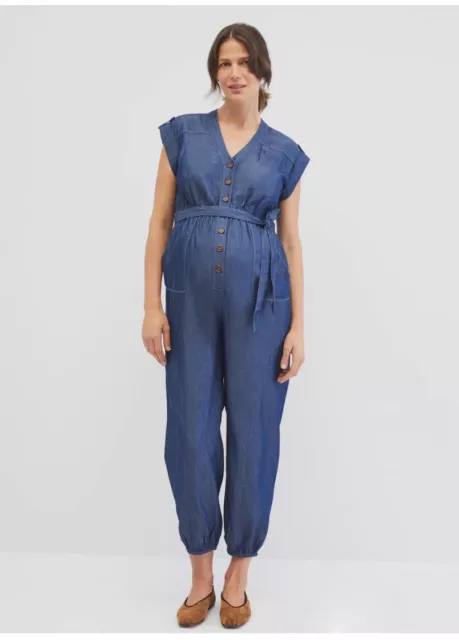 Motherhood Maternity Denim Jumpsuit (medium)