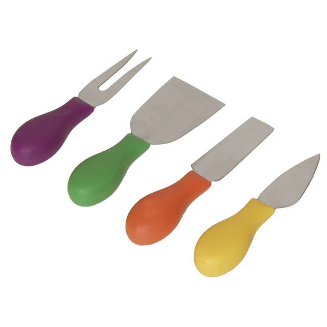 BRUBAKER Käsemesser Set 4-teilig Parmesanbrecher Hartkäsemesser Käse-Set Bunt