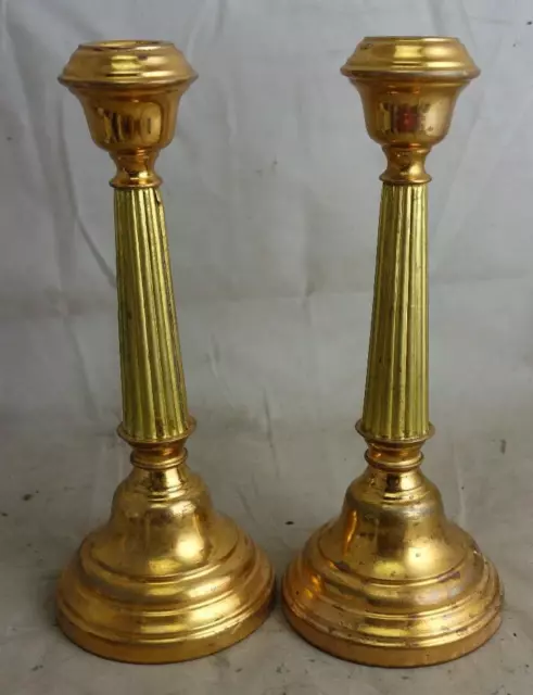 Paar antike Kerzenleuchter Kerzenhalter Kerzenständer golden sehr schön