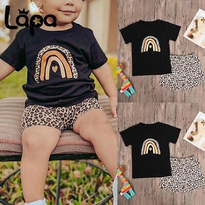 Lapa Toddler Baby Short Sleeve Outfits T-Shirt Tops + Shorts Summer Clothes Set