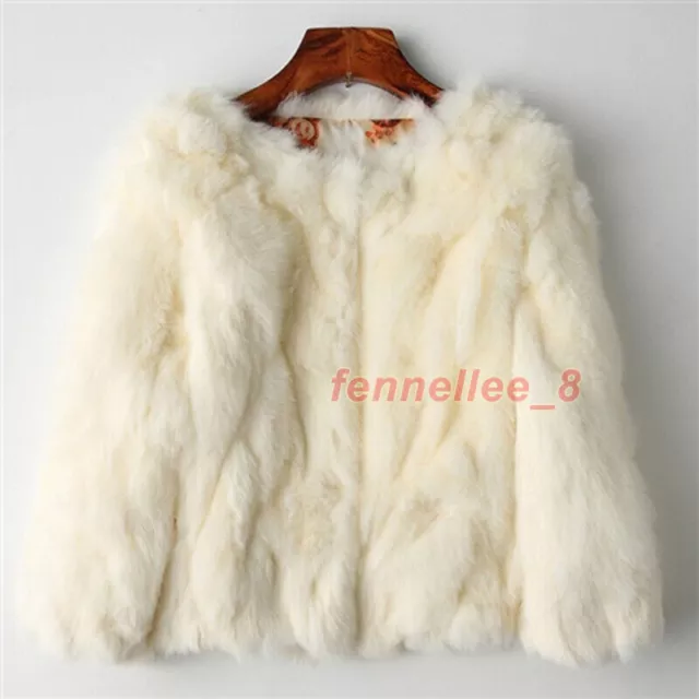 New Real Rabbit Fur Coat Nature Fashion Winter Women Rabbit Fur Jacket
