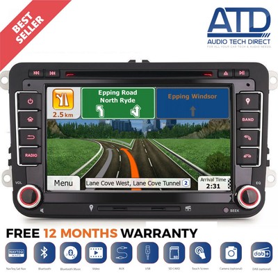 DVD GPS Navigatore Satellitare DVR per VW Caddy Touran Passat Seat MK5 Golf Radio stereo DAB 