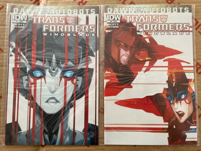 TRANSFORMERS WINDBLADE, DAWN OF THE AUTOBOTS. ISSUE #3 And #4 IDW Comics